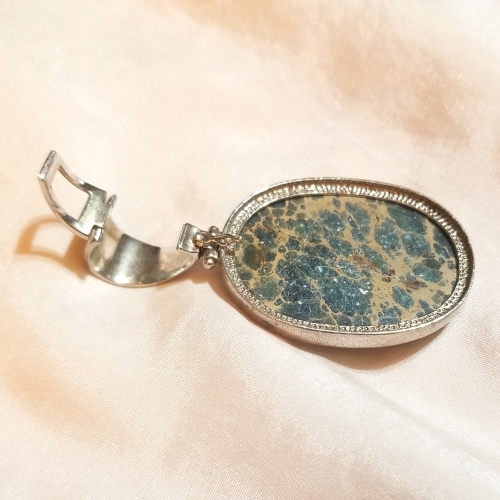 ALUMA Ocean Jasper Sterling Enhancer Pendant - Picture 3 of 8
